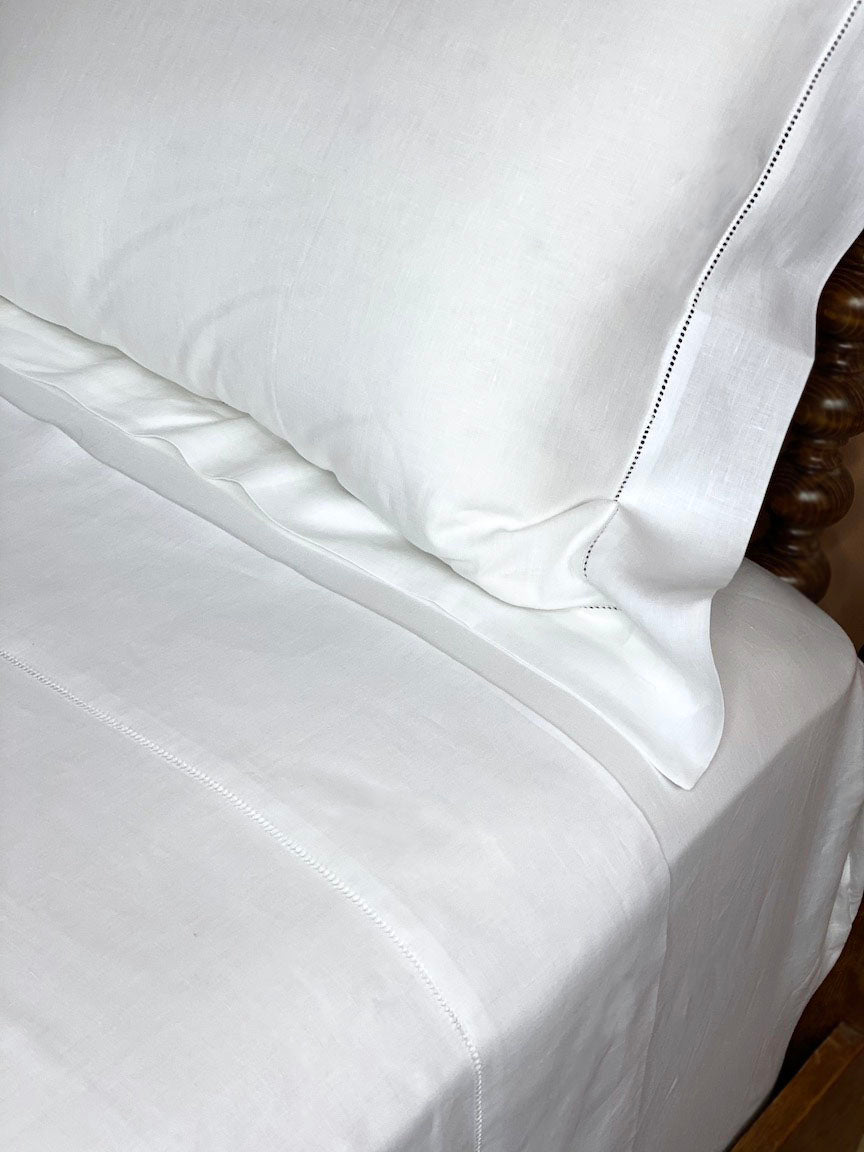 Libeco Classic White Linen Sheets