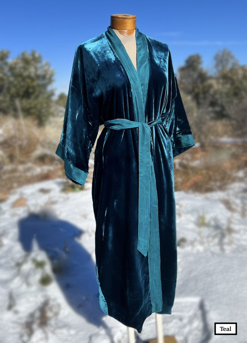 Reversible silk/velvet robes handmade in Vietnam