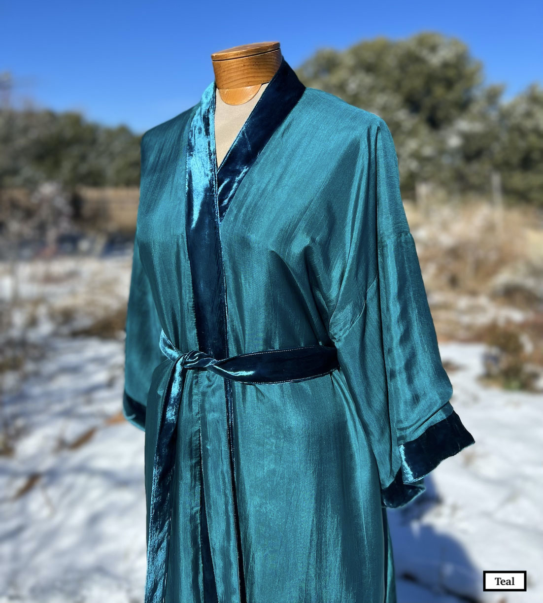 Reversible silk/velvet robes handmade in Vietnam