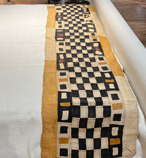 One-of-a-kind Kuba Cloth runner from The Congo