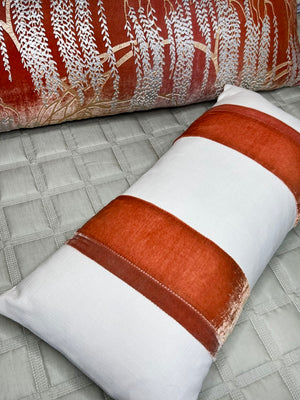 Kevin O'Brien Stripe Oblong Mango Pillows