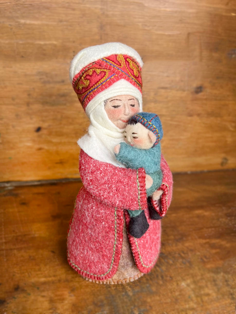 Doll "Mom and baby" handmade in Kyrgyzstan