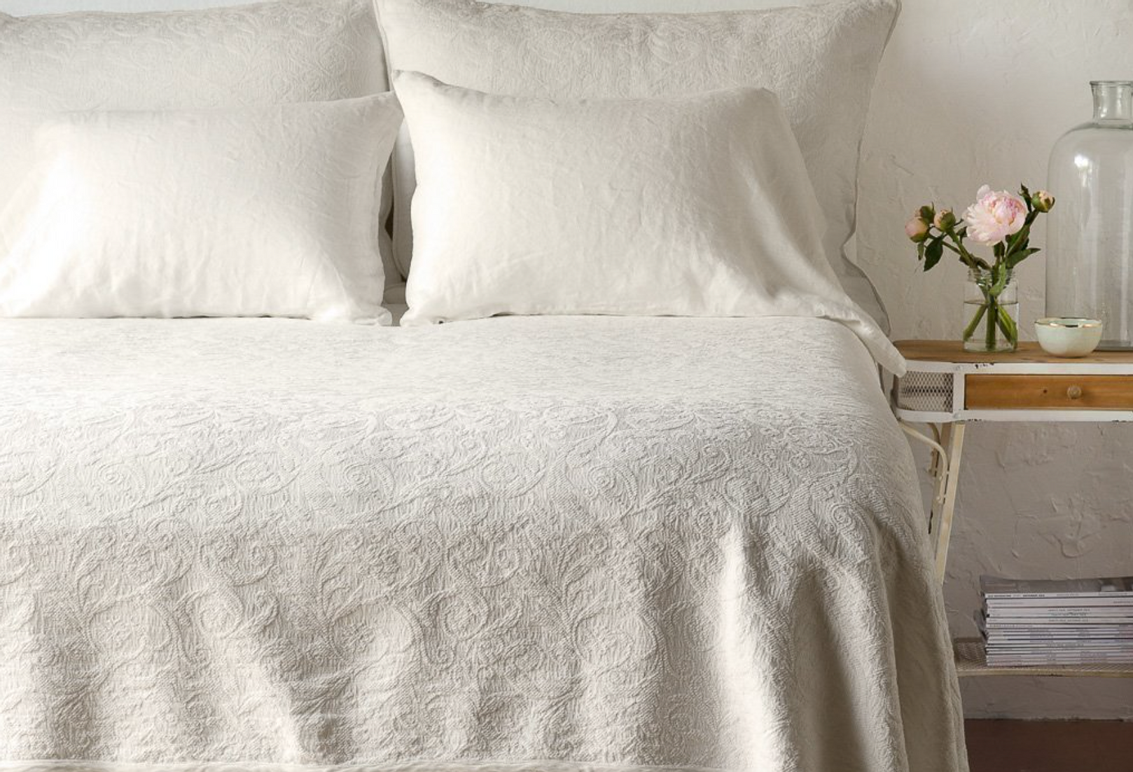 Adele Parchment coverlet by Bella Notte