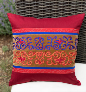 Hand-embroidered pillows from Kyrgistan
