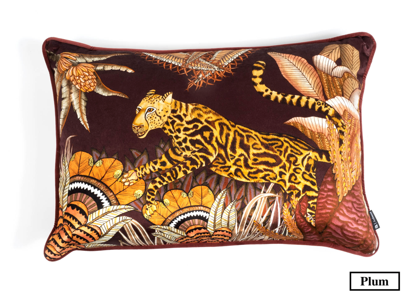 Ardmore Cheetah Kings velvet pillows from South Africa