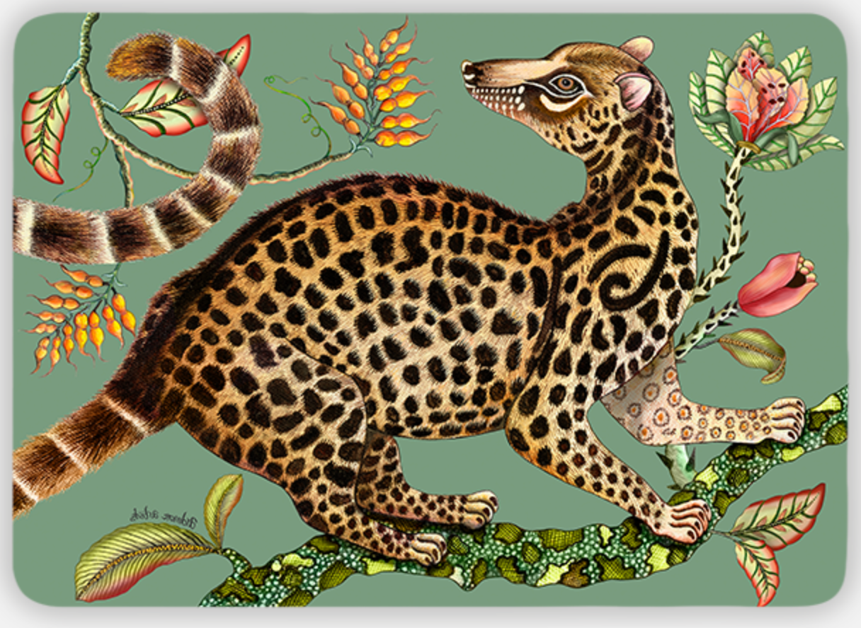 Ardmore Genet Cat Jade placemats from South Africa