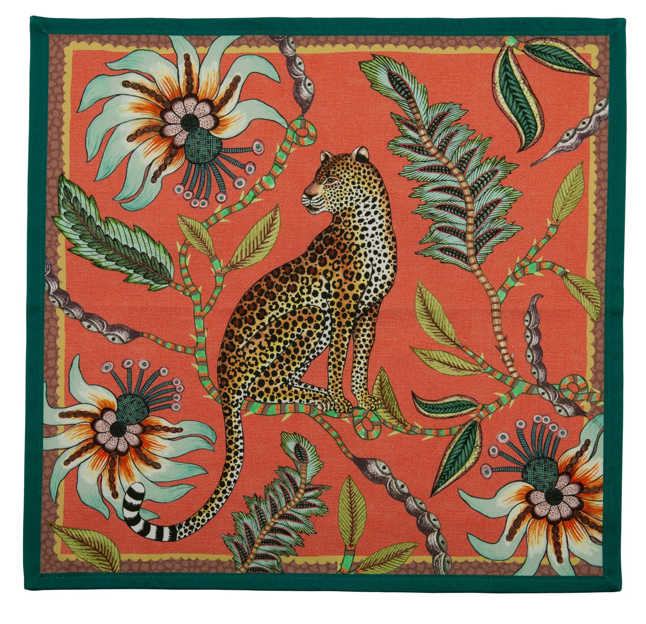 Ardmore "Leopard Coral" napkin sets made in South Africa