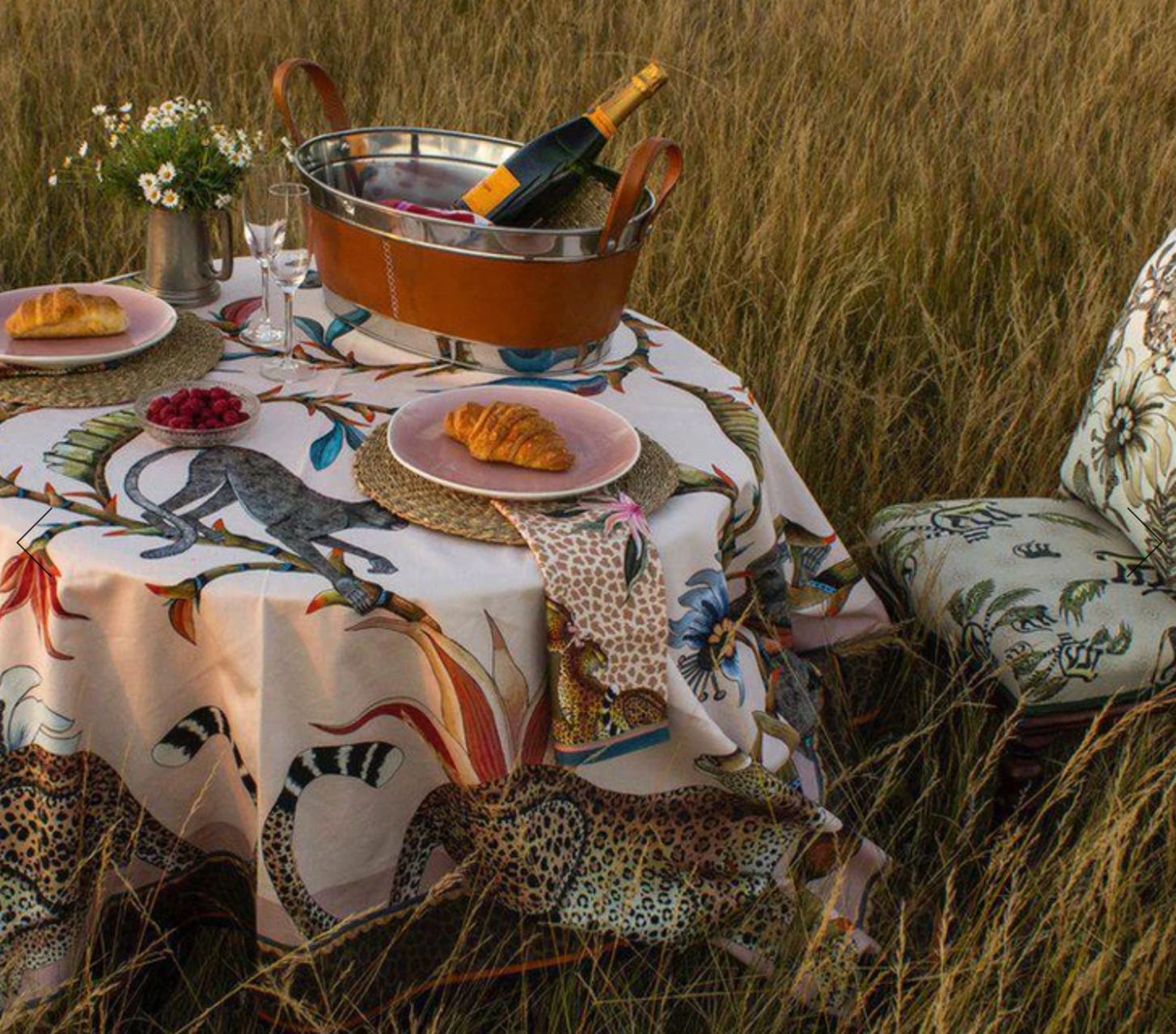 Ardmore "Leopard Lily Stone" napkin sets from South Africa