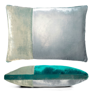 Kevin O'Brien Color Block Malachite pillows