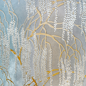Willow Robin's Egg silk velvet duvet cover by Kevin O'Brien**