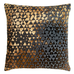 Kevin O'Brien Triangles Copper Ivy Pillows