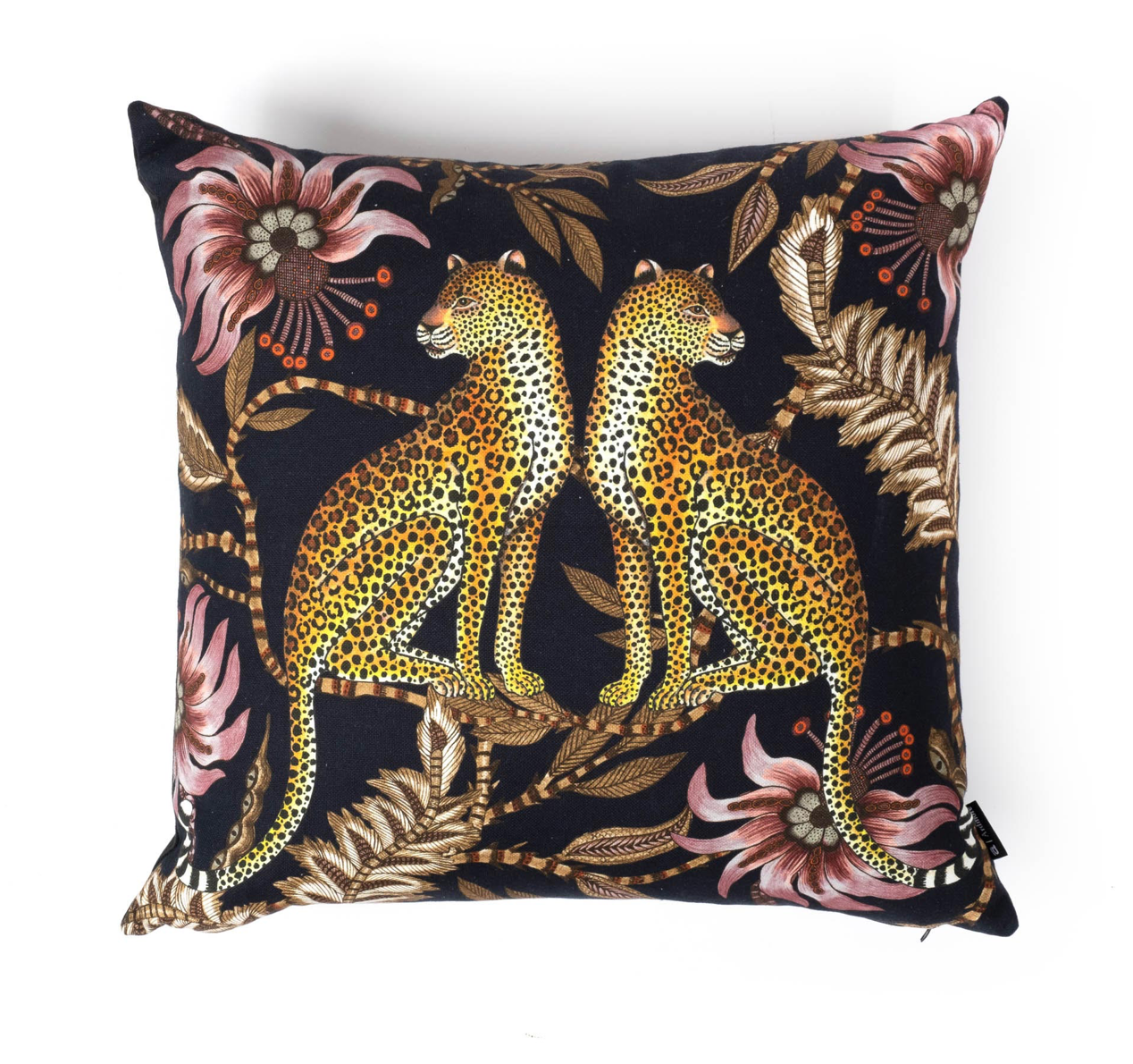 Ardmore Lovebird Leopard silk pillows from South Africa