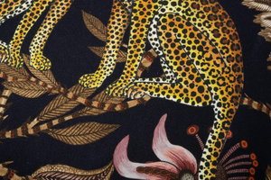 Ardmore Lovebird Leopard silk pillows from South Africa