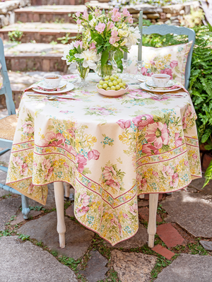 April Cornell Charming Cream Tablecloth