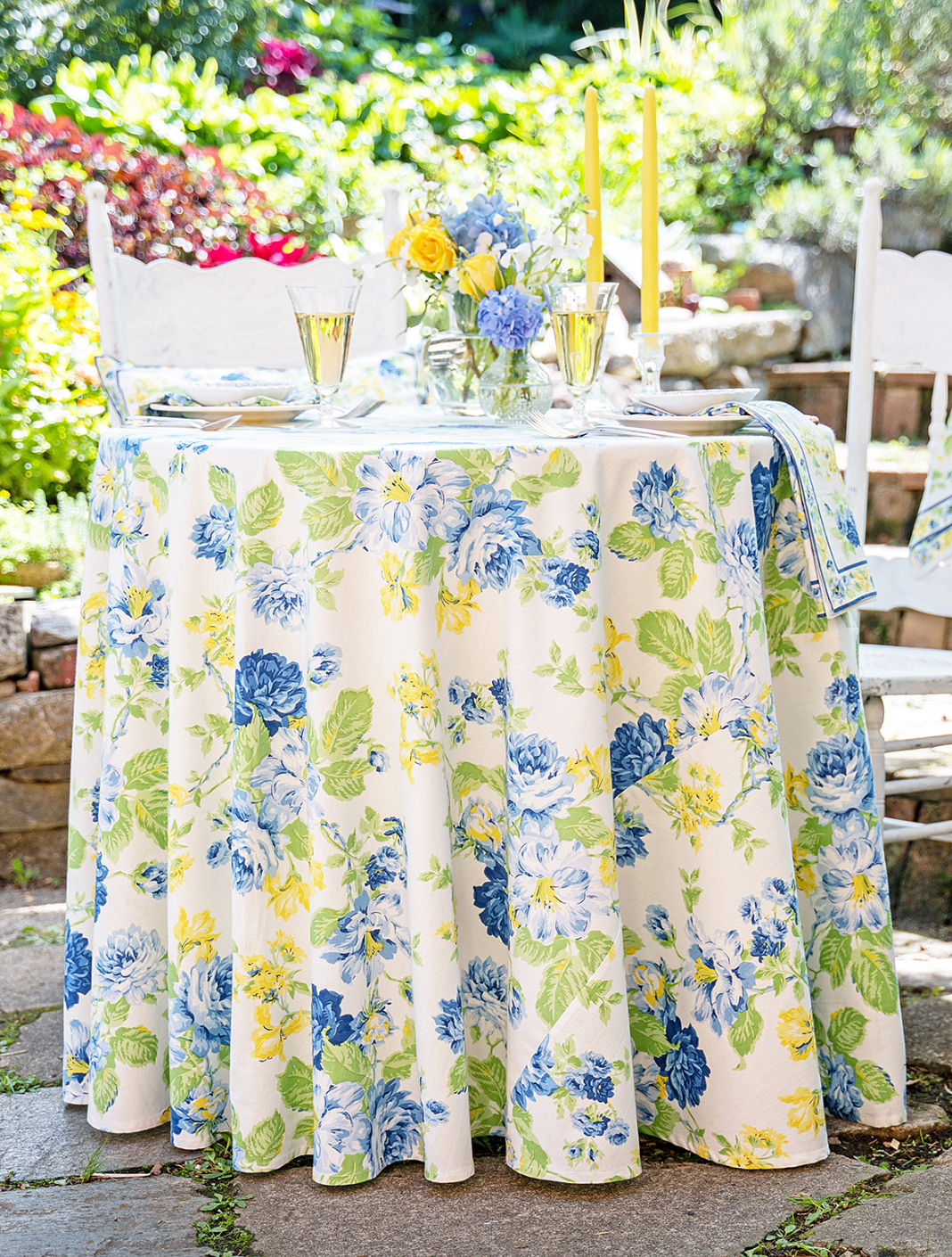 April Cornell Everlasting Blue Round Tablecloth – Pandora's Santa Fe