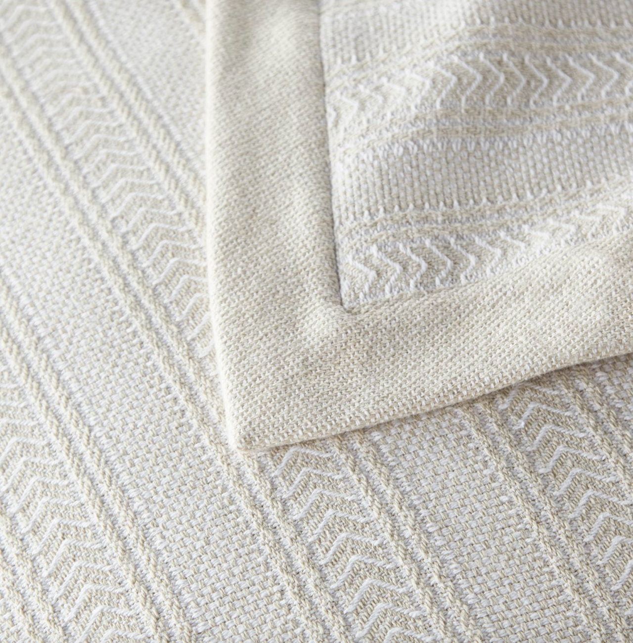 Terrace cotton and linen blanket by Peacock Alley