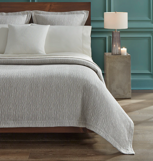 Ondate cotton coverlet by Sferra