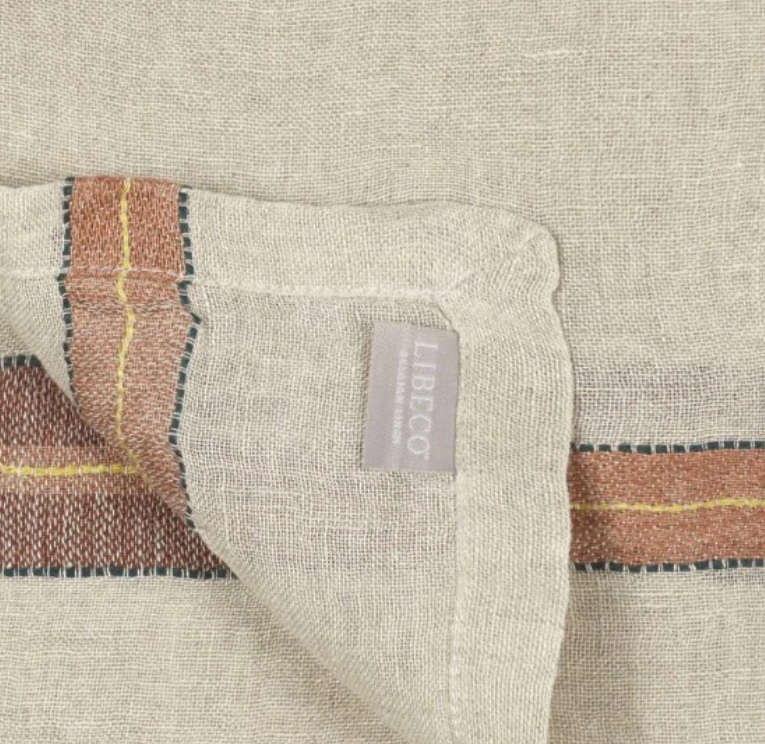 Banks Stripe linen napkins by Libeco