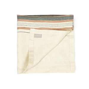 Gypsum Stripe linen napkins by Libeco