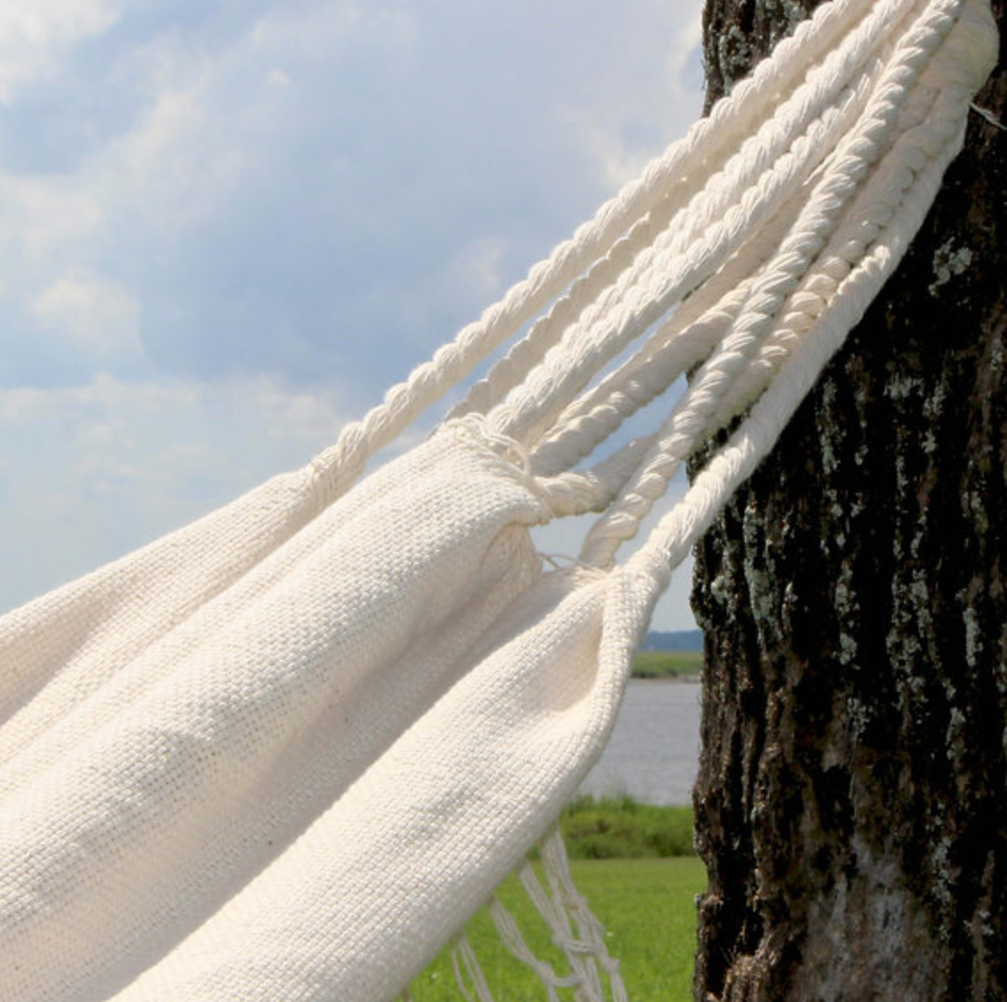 Hand-loomed cotton hammocks from Paraguay