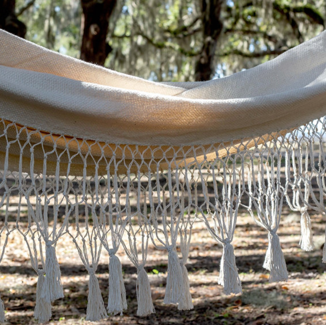 Hand-loomed cotton hammocks from Paraguay