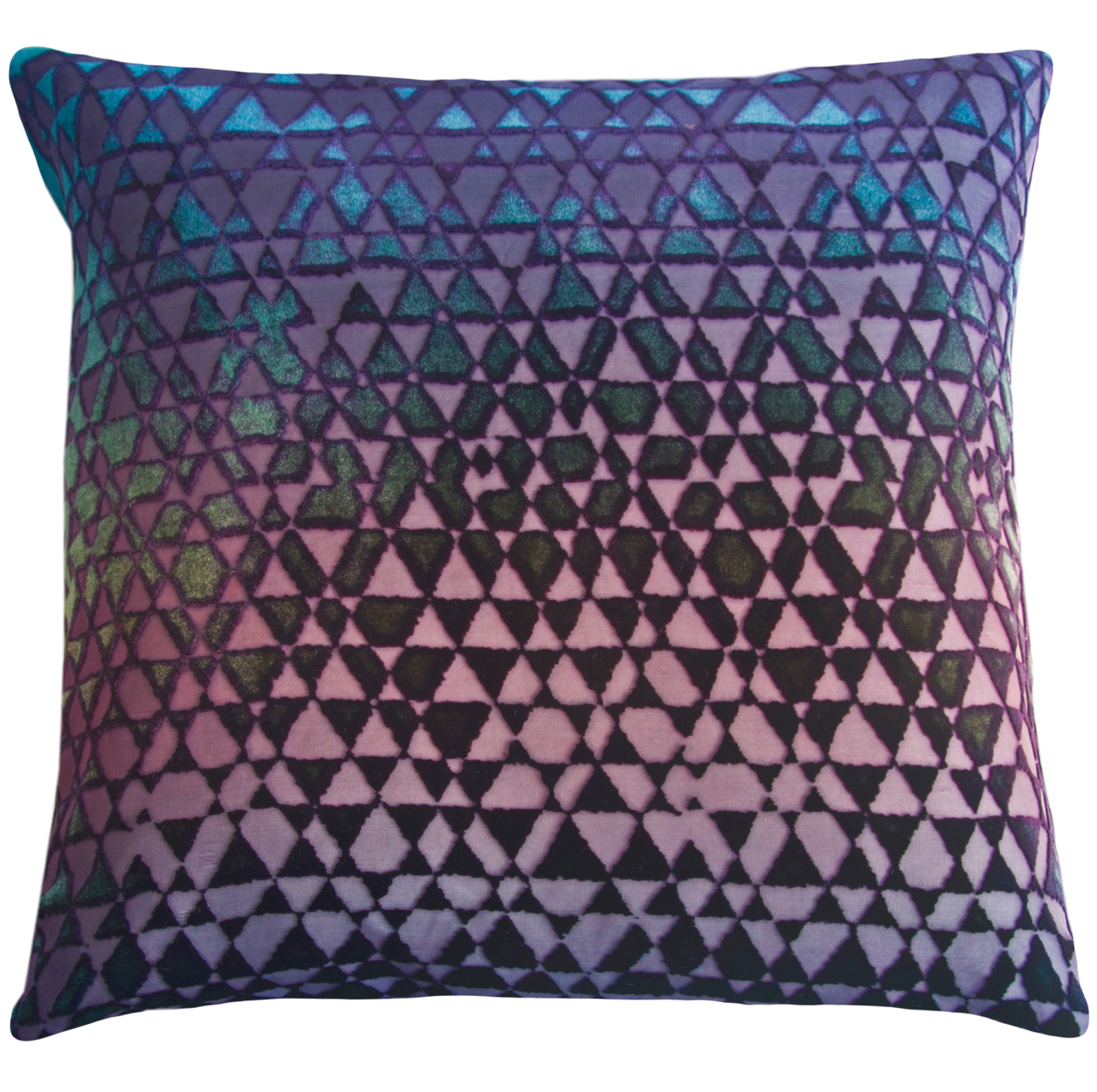 Kevin O'Brien Triangles velvet pillows