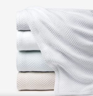 Camilo cotton blankets by Sferra