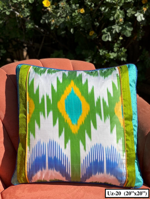 Ikat pillows from Uzbekistan