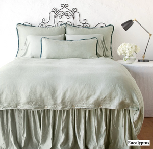 Paloma silk & linen duvet cover by Bella Notte (**to order)