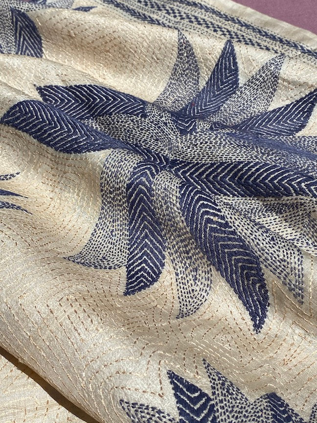 Hand-stitched shawl from India