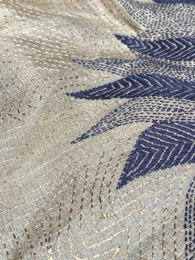Hand-stitched shawl from India