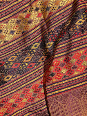 Silk embroidered shawl from Thailand